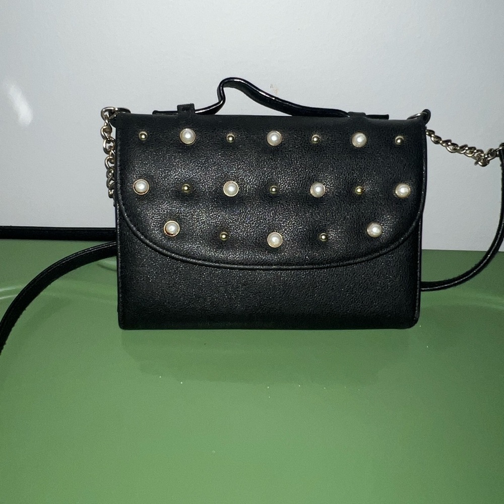 JUICY COUTURE Black Pearl-Stud Crossbody Bag - Women's Shoulder Purse